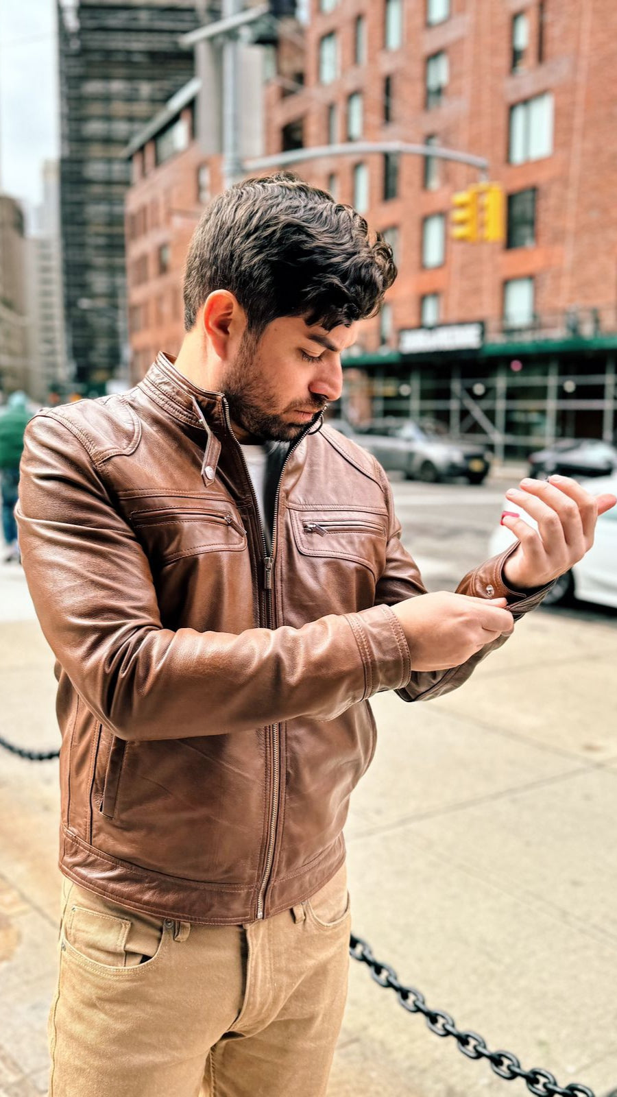 Cuero Casaca Abrigo Hombre Chaquetas De Cuero Para Hombre Vélez