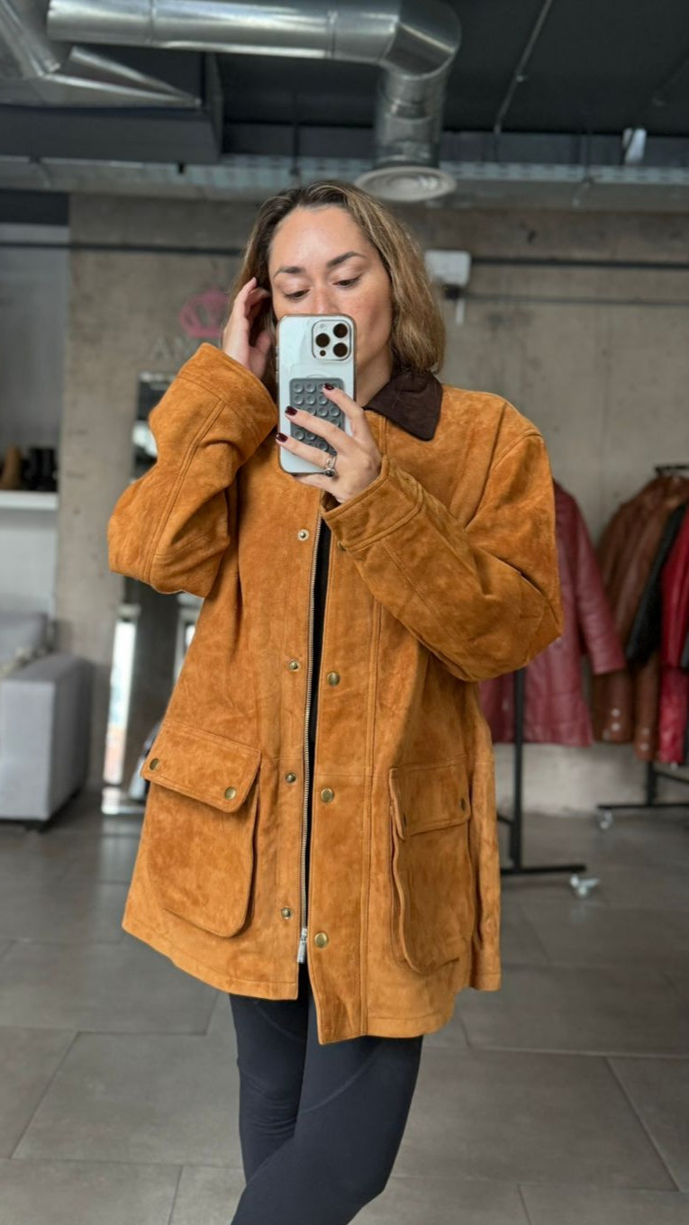 Chaqueta Gamuza Tribeca Camel