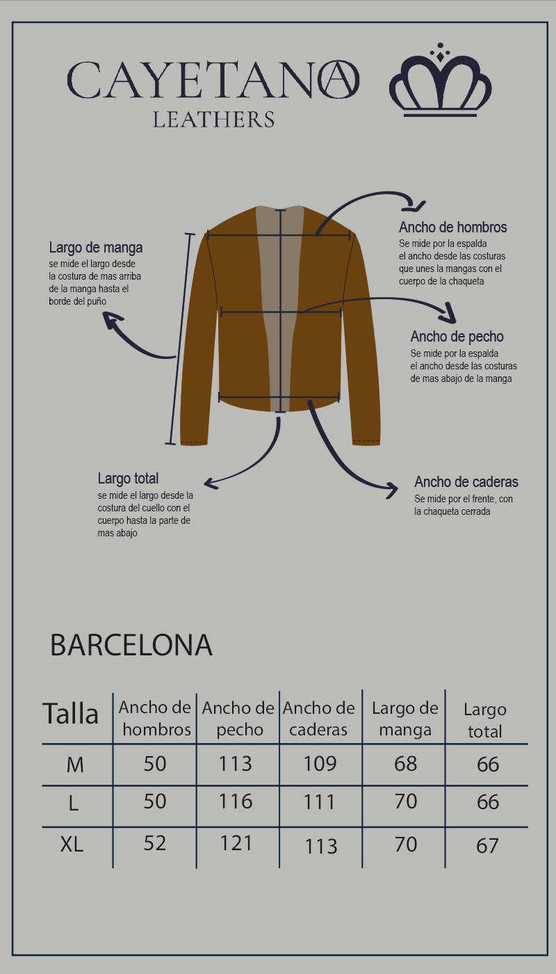 Chaqueta Cuero Hombre Barcelona Chocolate Desgastado