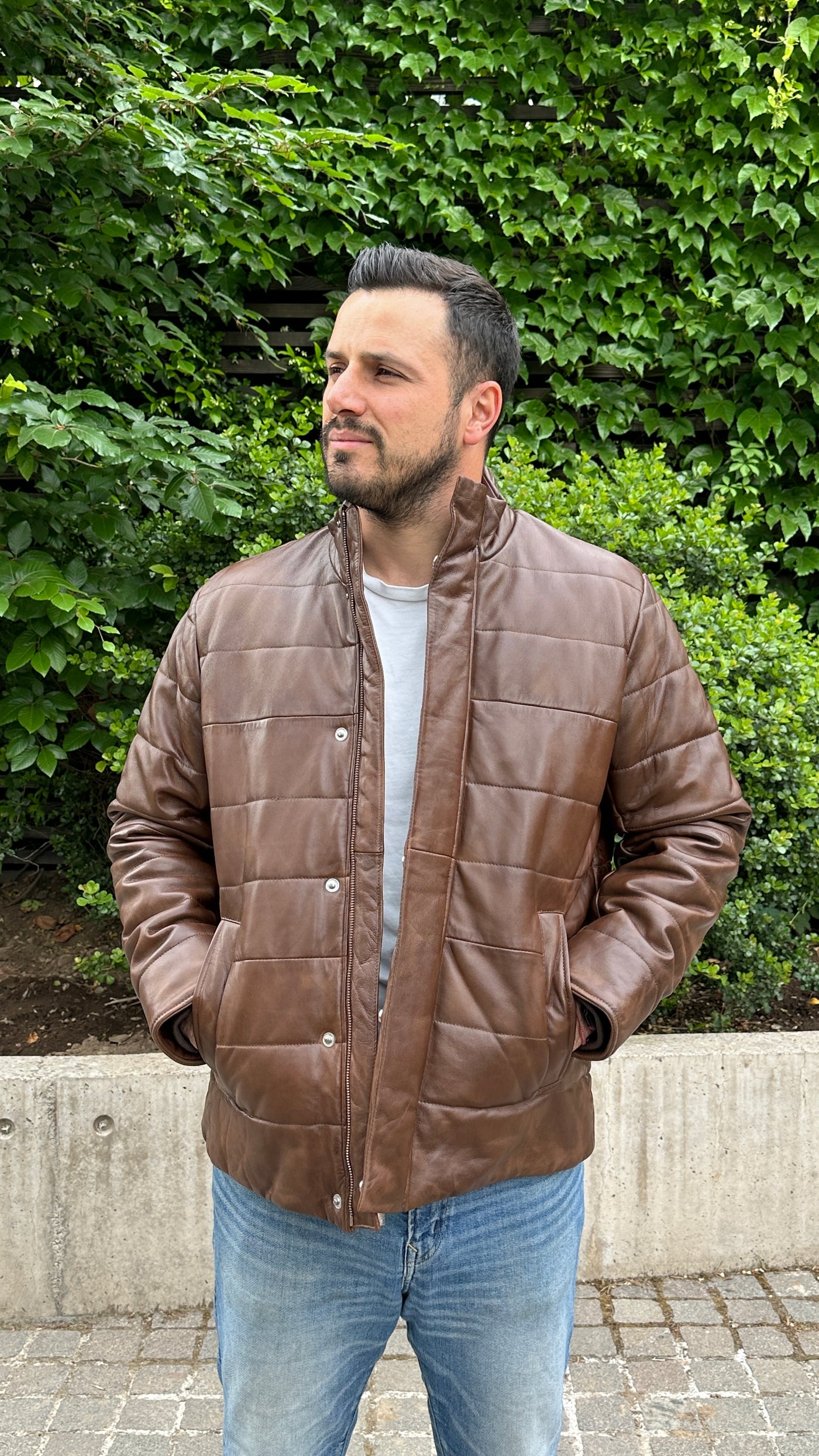 Parka Cuero Trafalgar Tabaco