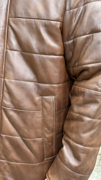 Parka Cuero Trafalgar Tabaco