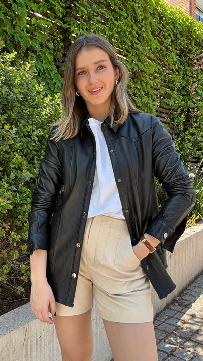 Camisa cuero Nilo Negro