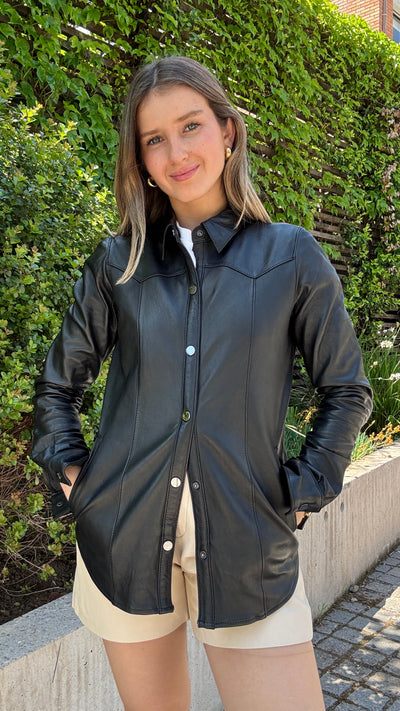 Camisa cuero Nilo Negro