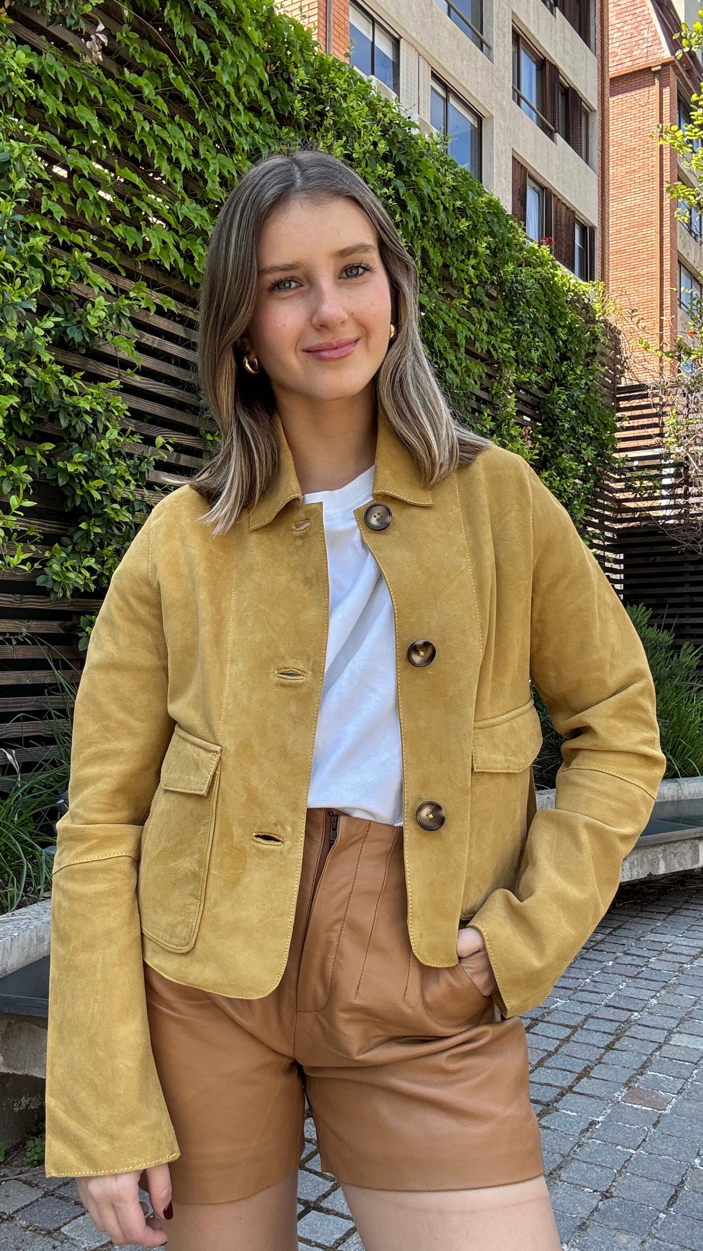 Chaqueta Gamuza Garda Mostaza