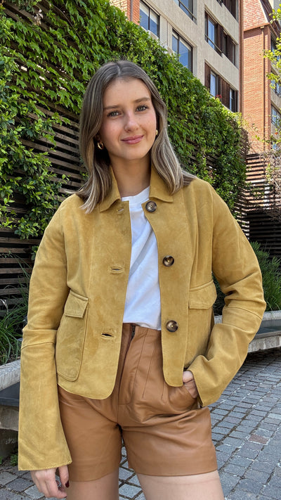Chaqueta Gamuza Garda Mostaza
