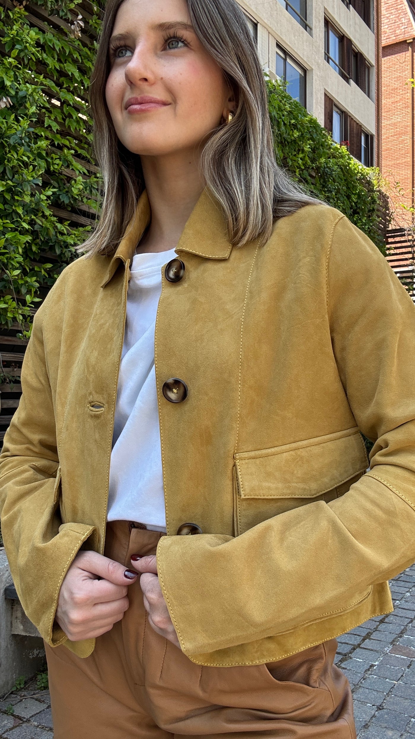 Chaqueta Gamuza Garda Mostaza