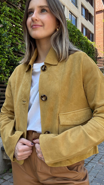Chaqueta Gamuza Garda Mostaza