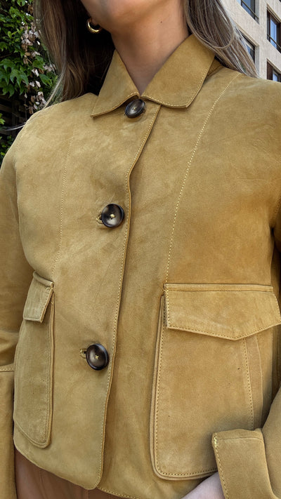 Chaqueta Gamuza Garda Mostaza