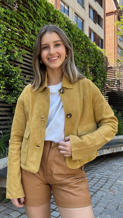 Chaqueta Gamuza Garda Mostaza