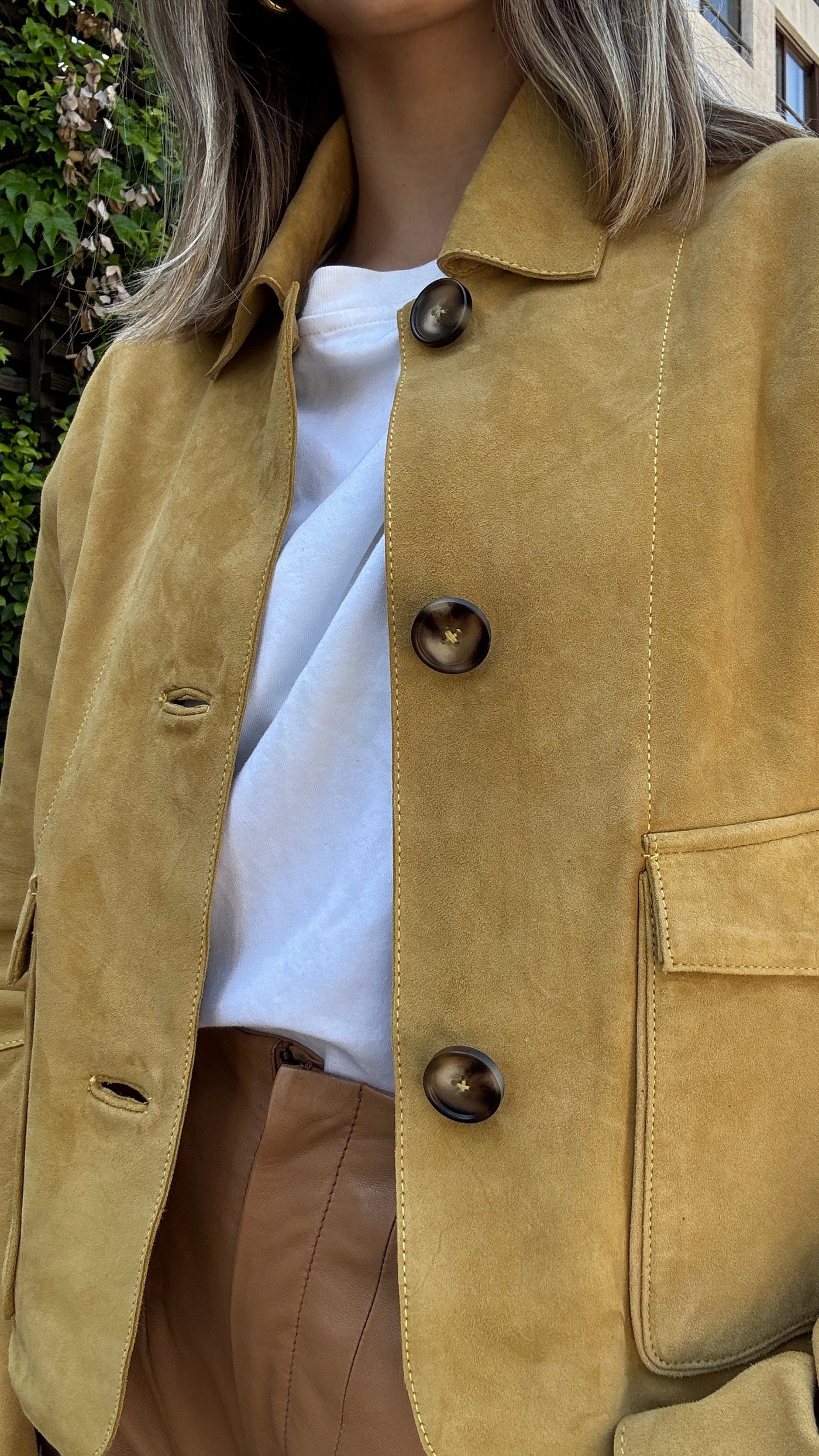 Chaqueta Gamuza Garda Mostaza