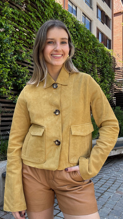 Chaqueta Gamuza Garda Mostaza