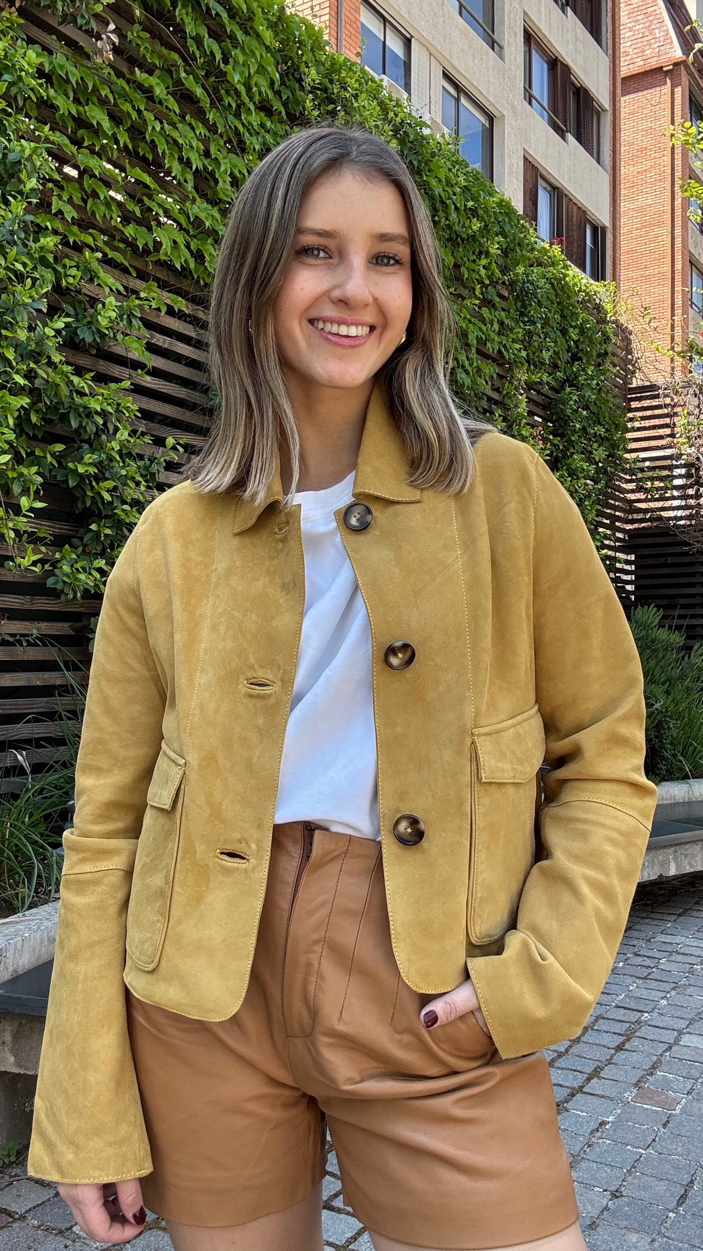 Chaqueta Gamuza Garda Mostaza