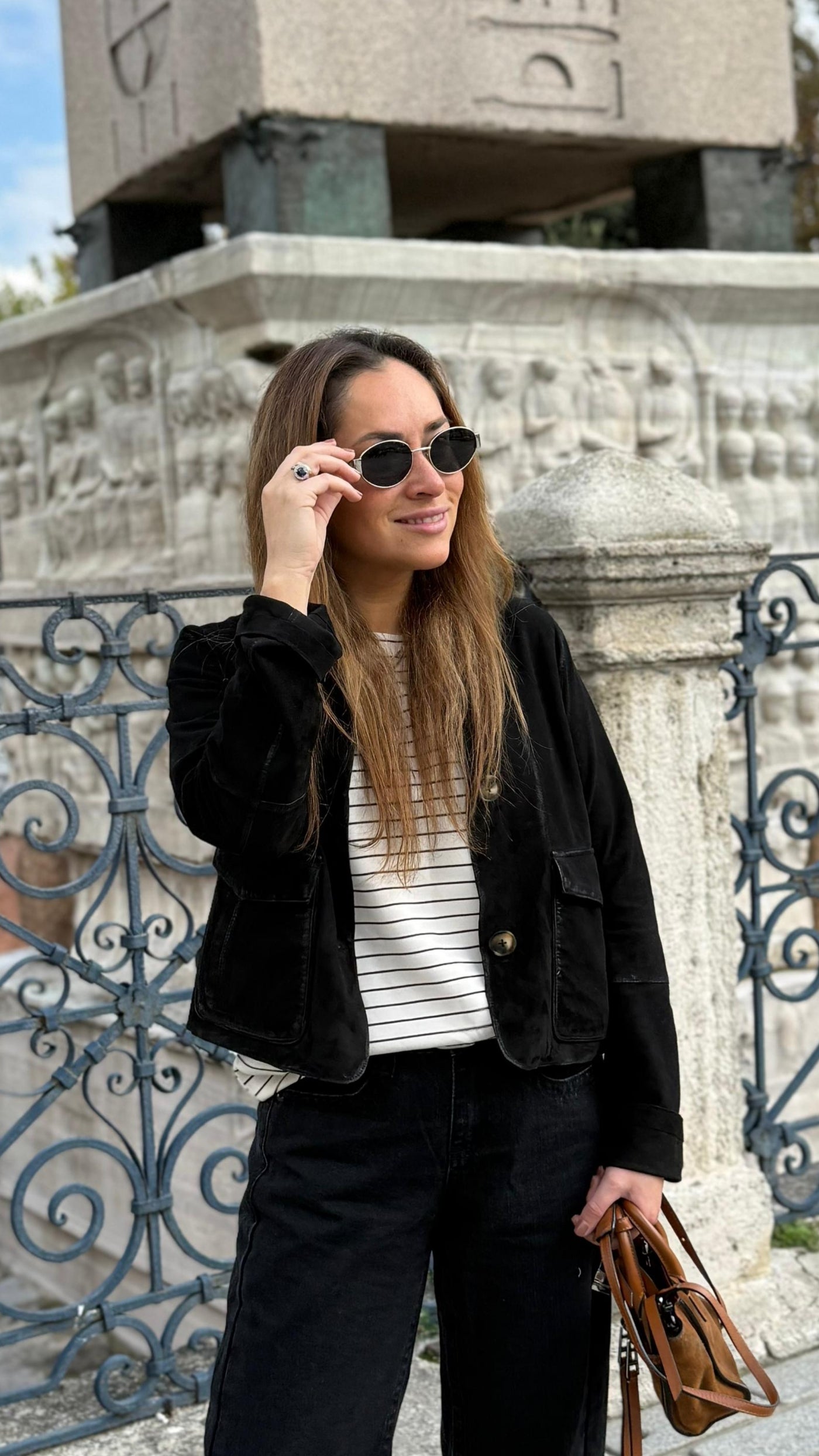 Chaqueta Gamuza Garda Negro Vintage