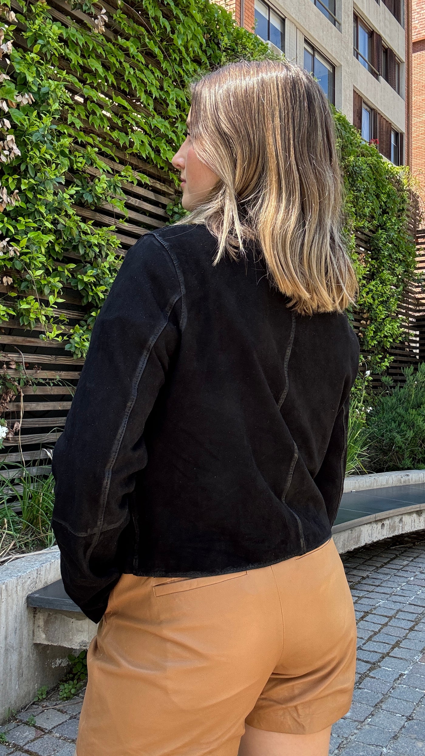 Chaqueta Gamuza Garda Negro Vintage