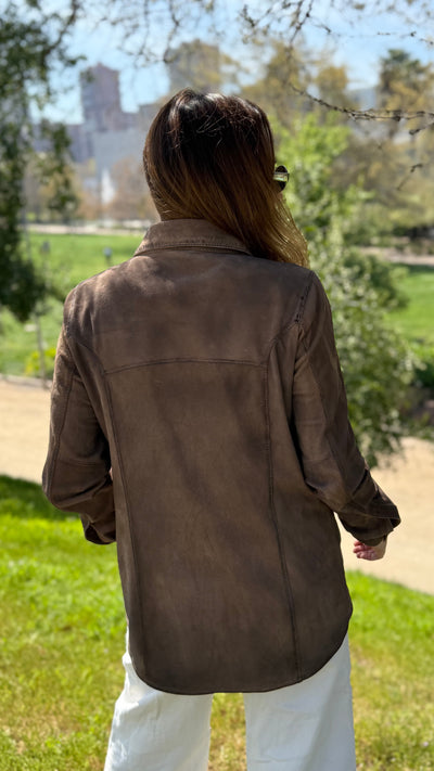 Camisa Gamuza Nilo Arena Vintage