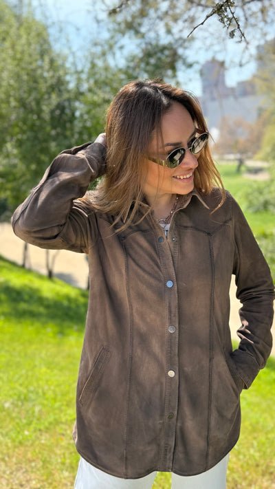 Camisa Gamuza Nilo Arena Vintage