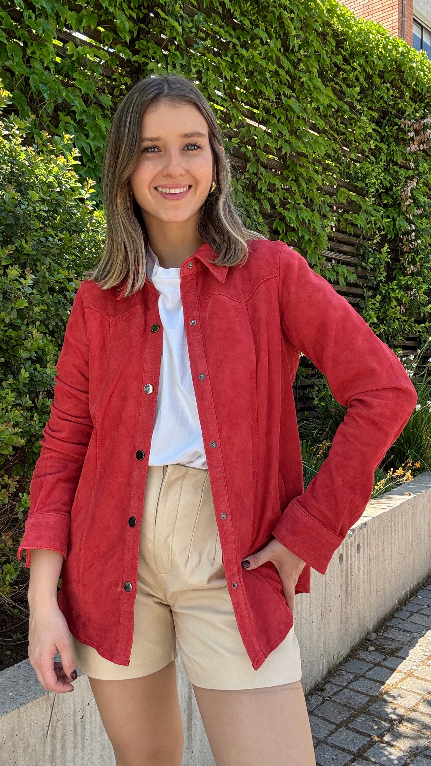 Camisa Gamuza Nilo Rojo