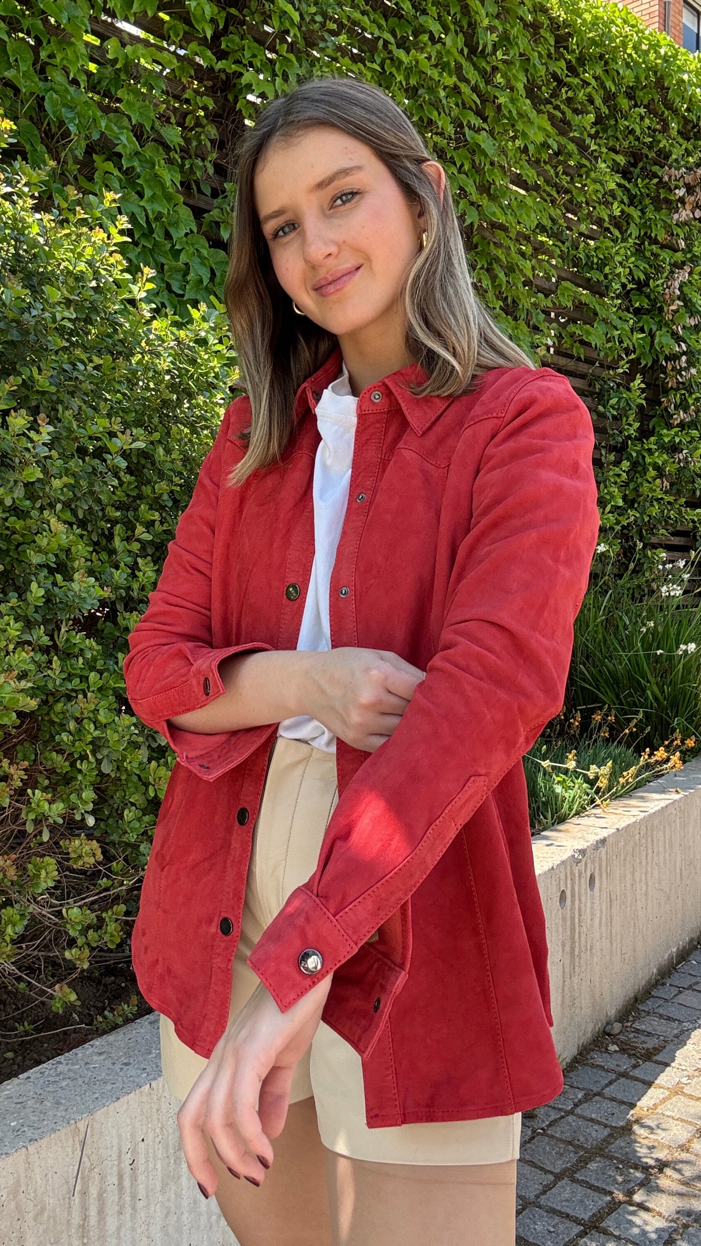 Camisa Gamuza Nilo Rojo