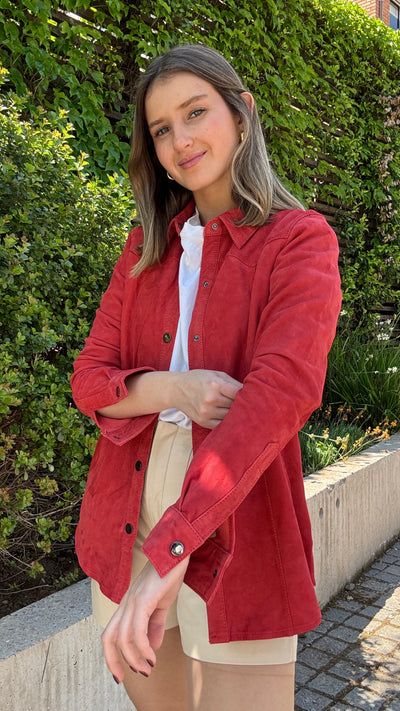 Camisa Gamuza Nilo Rojo