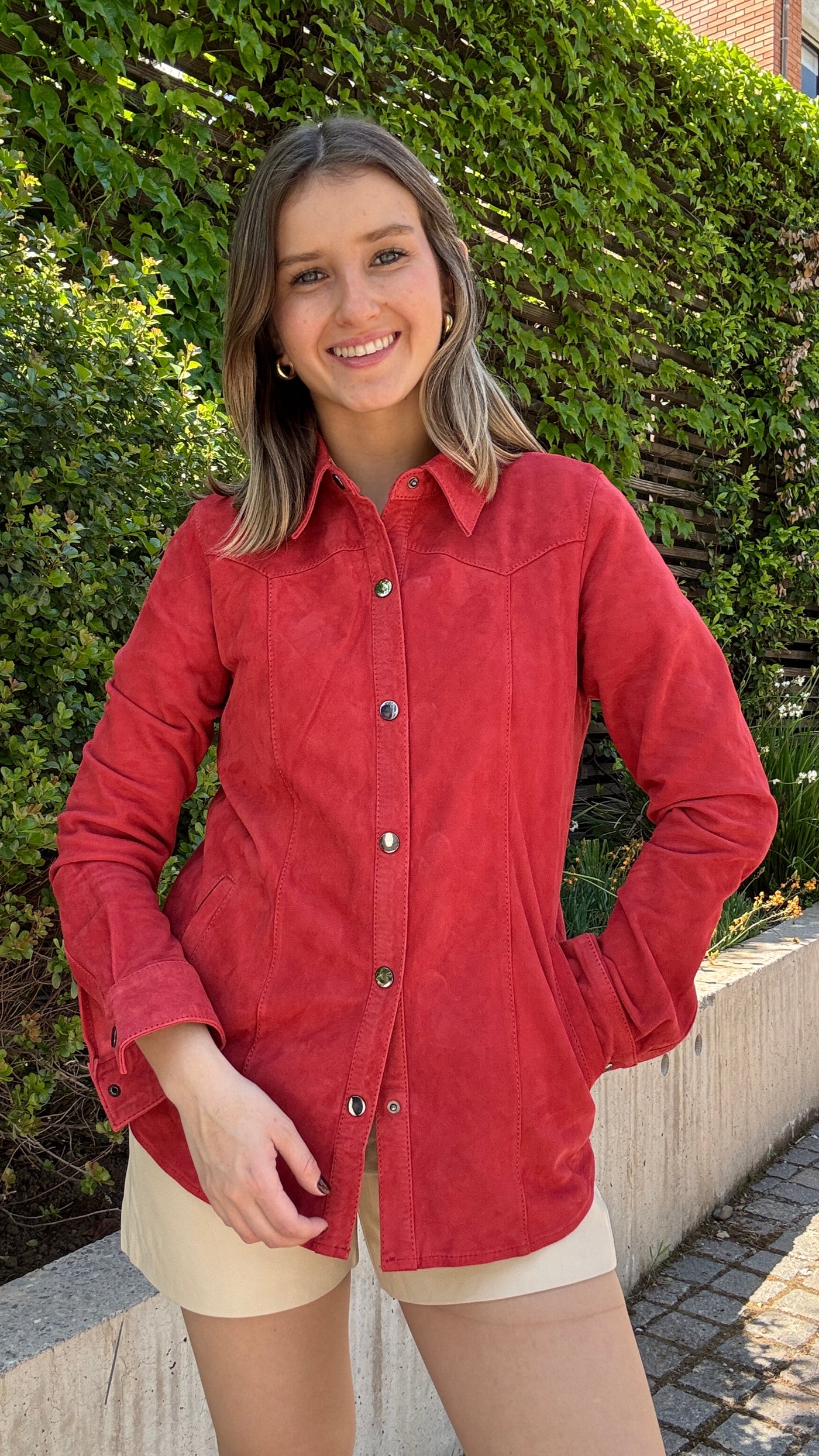 Camisa Gamuza Nilo Rojo