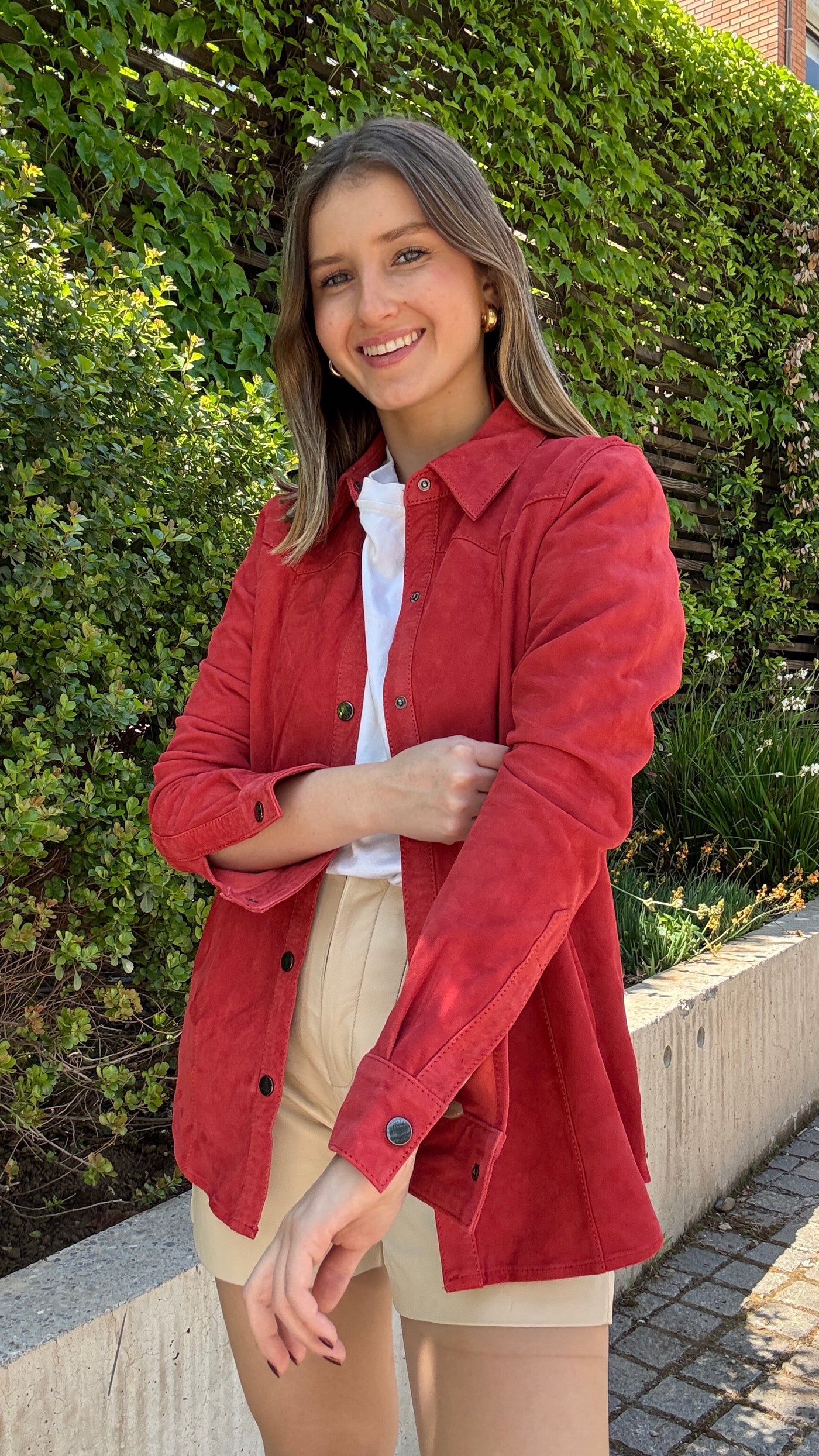 Camisa Gamuza Nilo Rojo