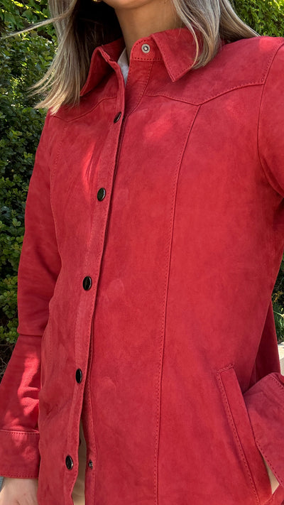 Camisa Gamuza Nilo Rojo