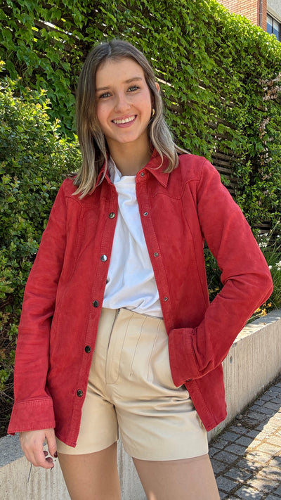 Camisa Gamuza Nilo Rojo