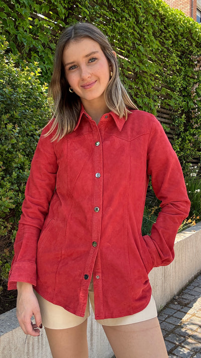 Camisa Gamuza Nilo Rojo
