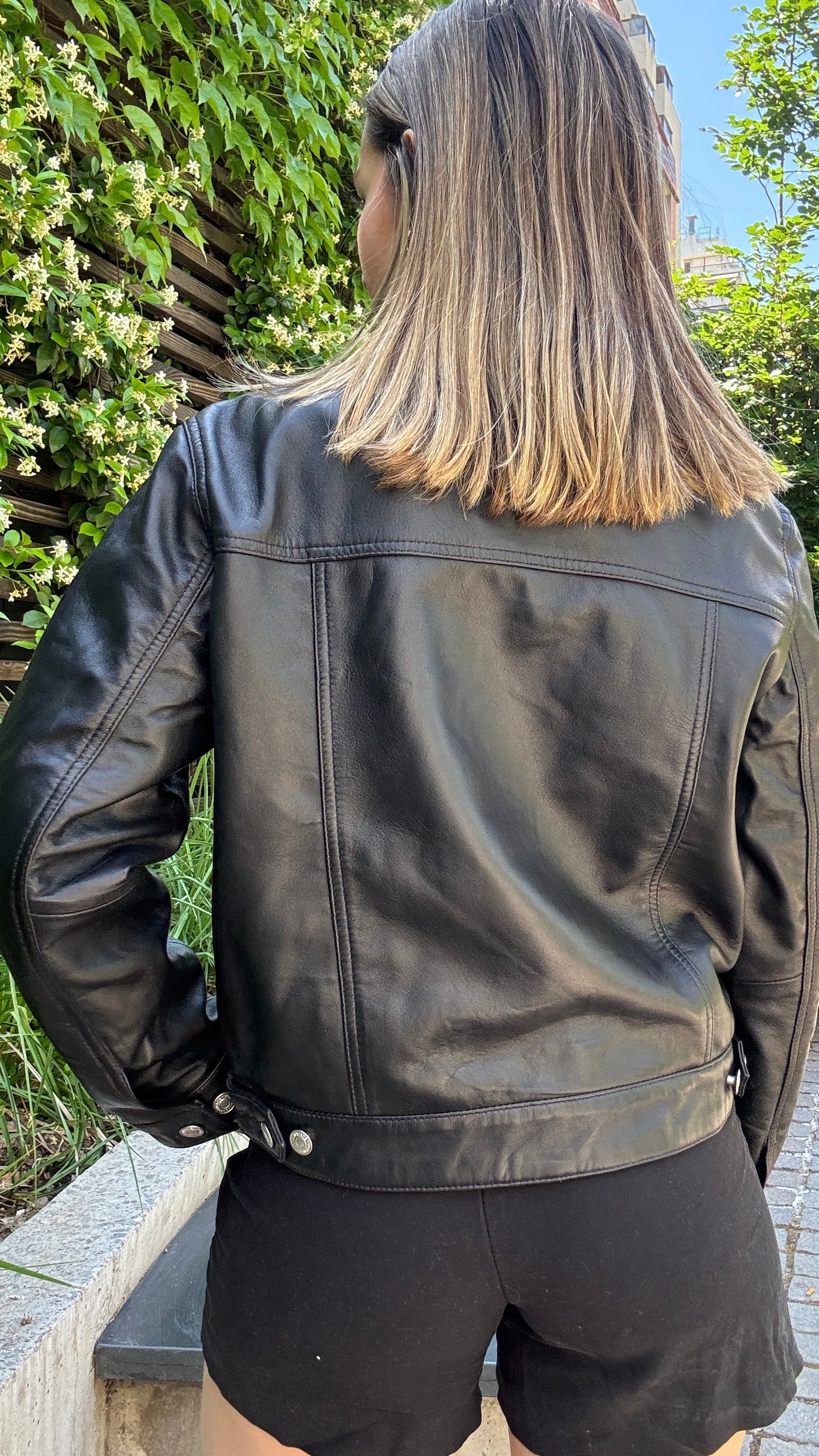 Chaqueta Cuero Ebro Negro