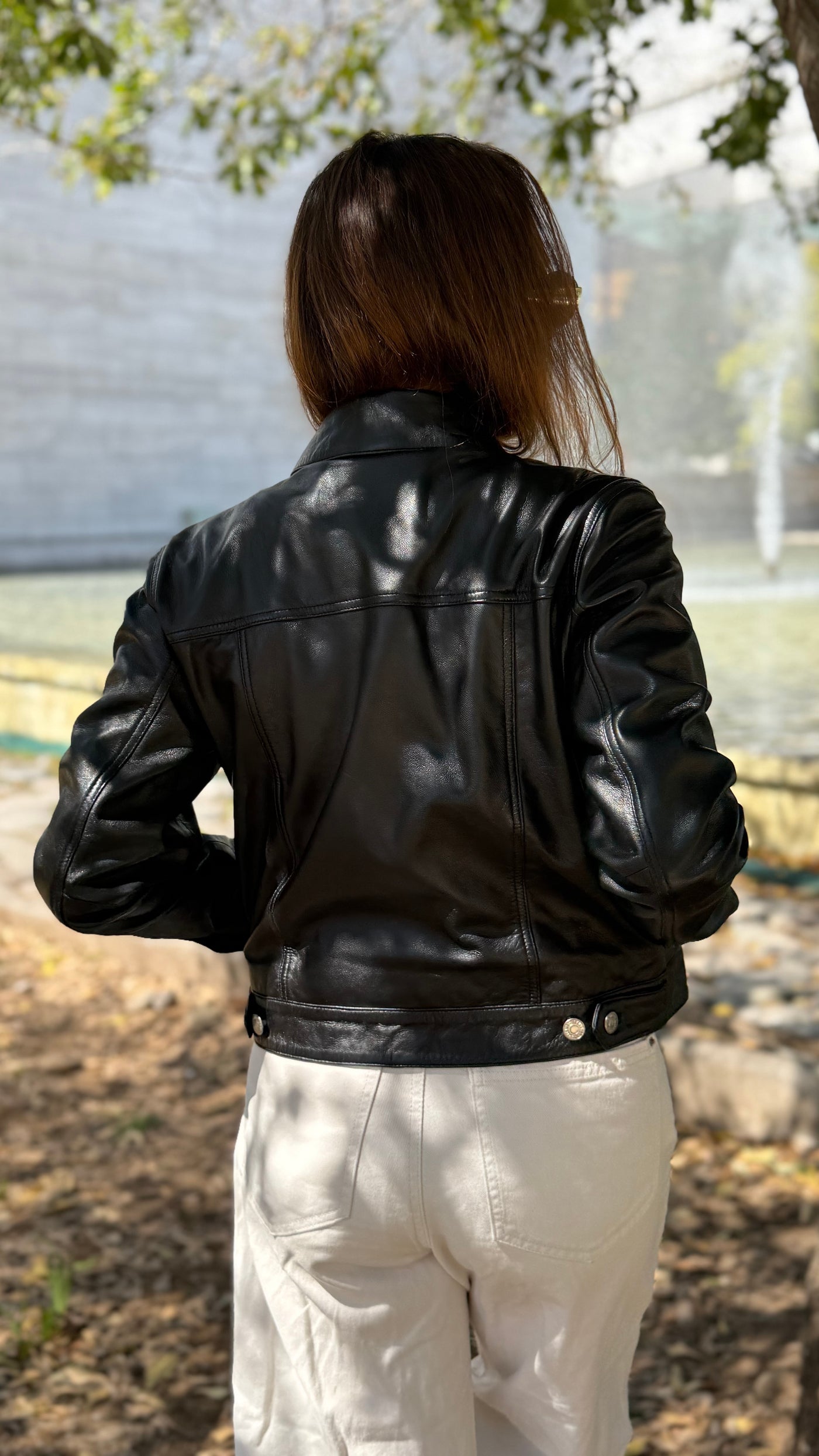 Chaqueta Cuero Ebro Negro