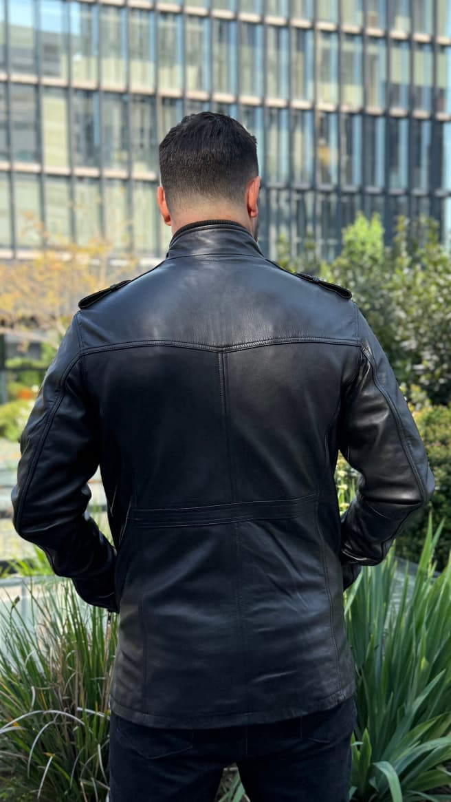 Chaqueta Hombre Cuero Germain Negro