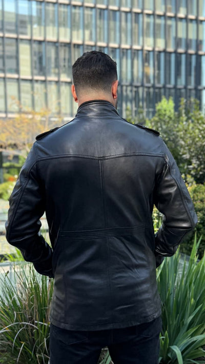 Chaqueta Hombre Cuero Germain Negro