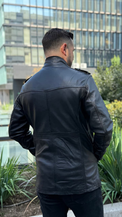 Chaqueta Hombre Cuero Germain Negro