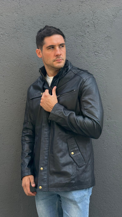 Chaqueta Hombre Cuero Germain Negro