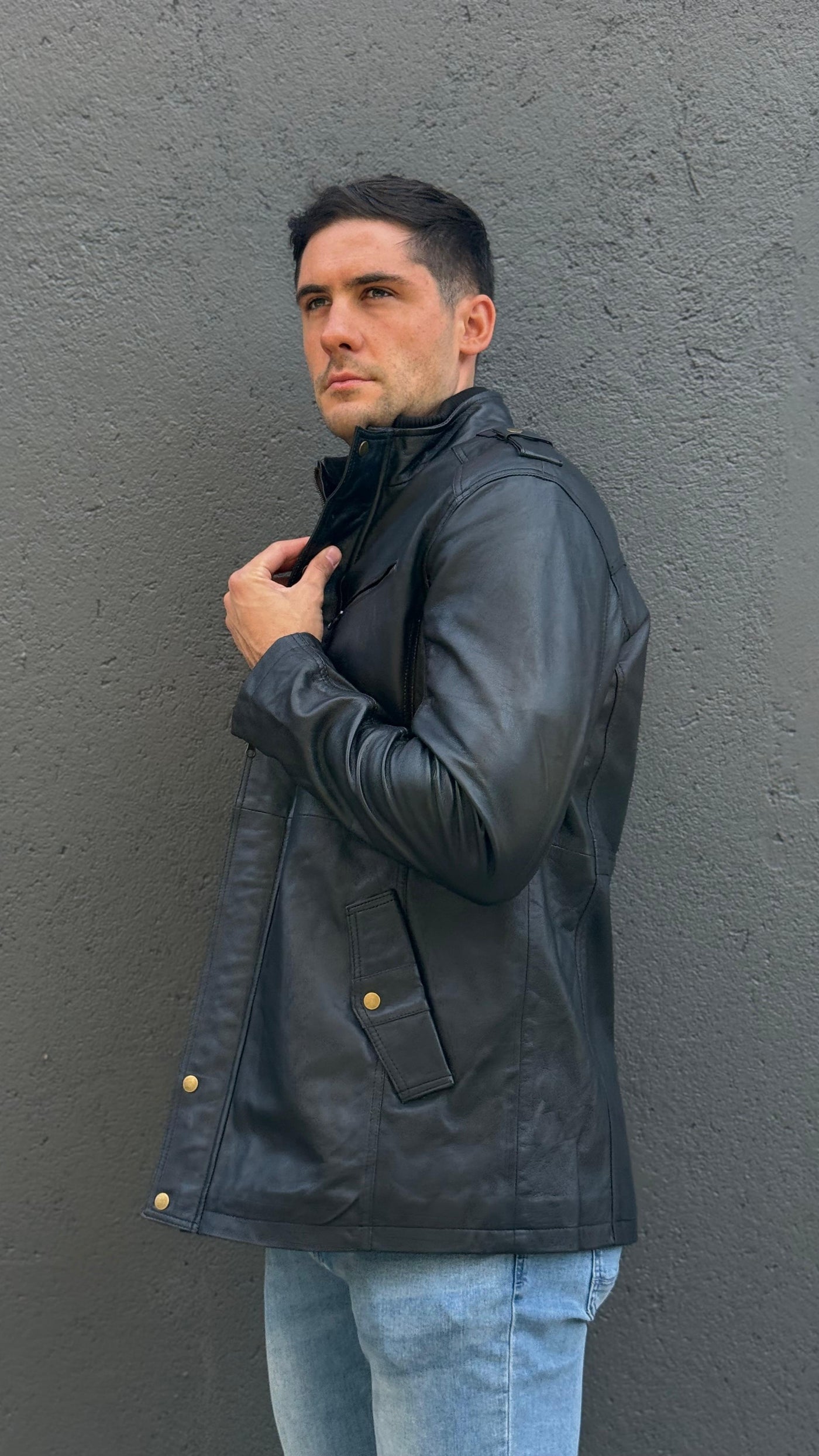 Chaqueta Hombre Cuero Germain Negro