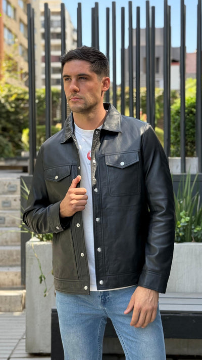 Chaqueta Cuero Nirvana Negro
