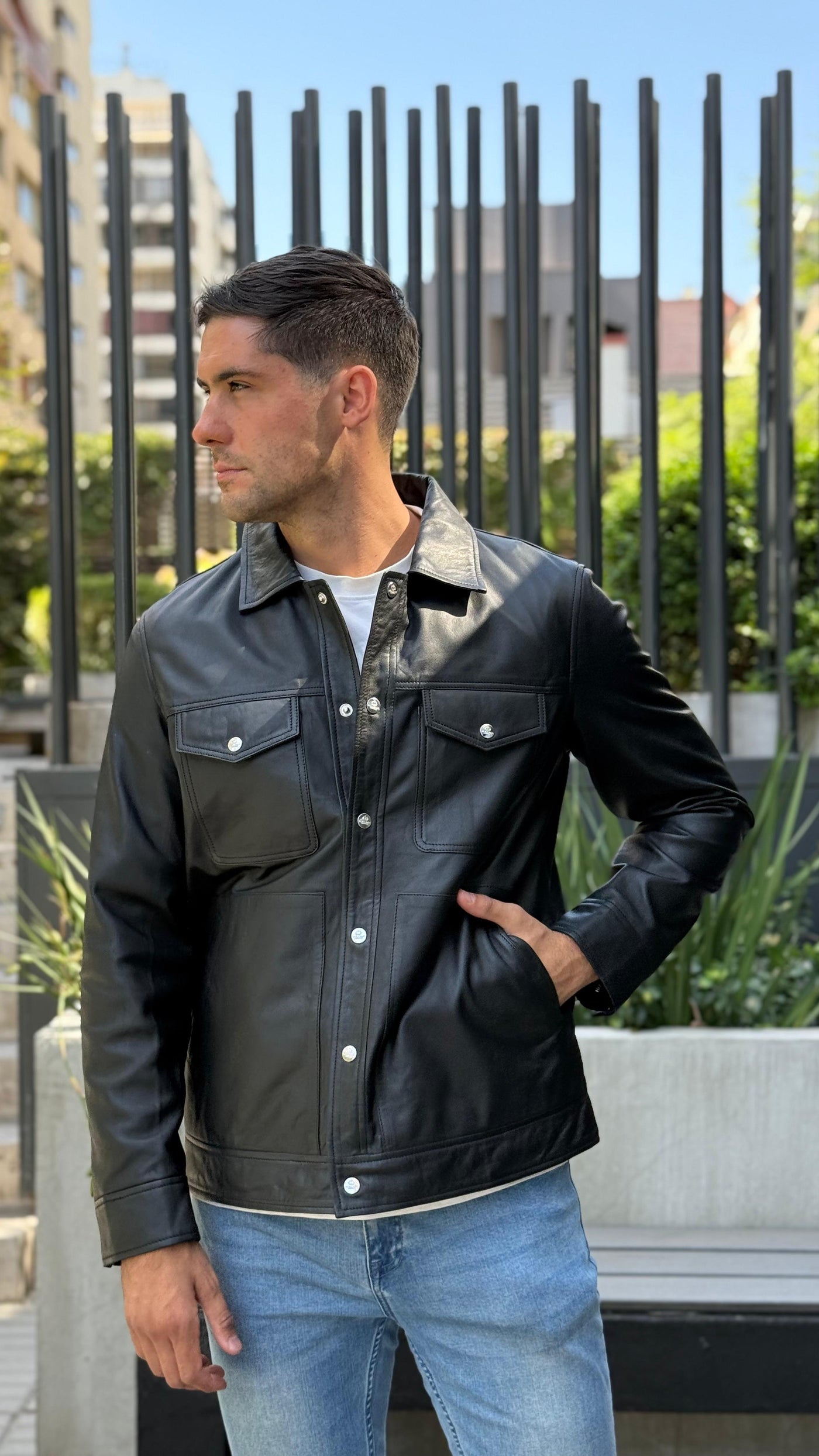 Chaqueta Cuero Nirvana Negro