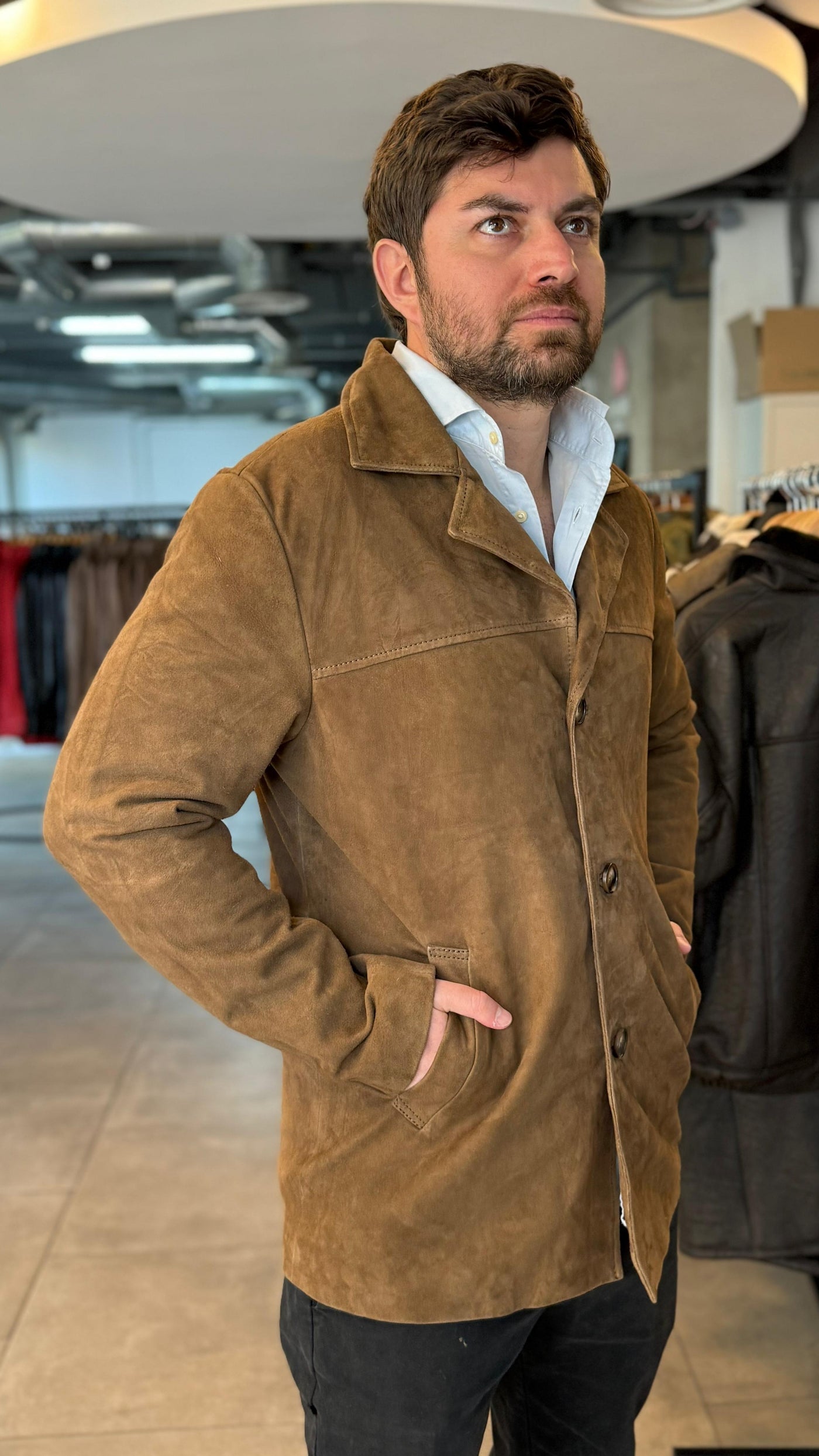 Chaqueta Blazer Gamuza Hombre Zidane Arena