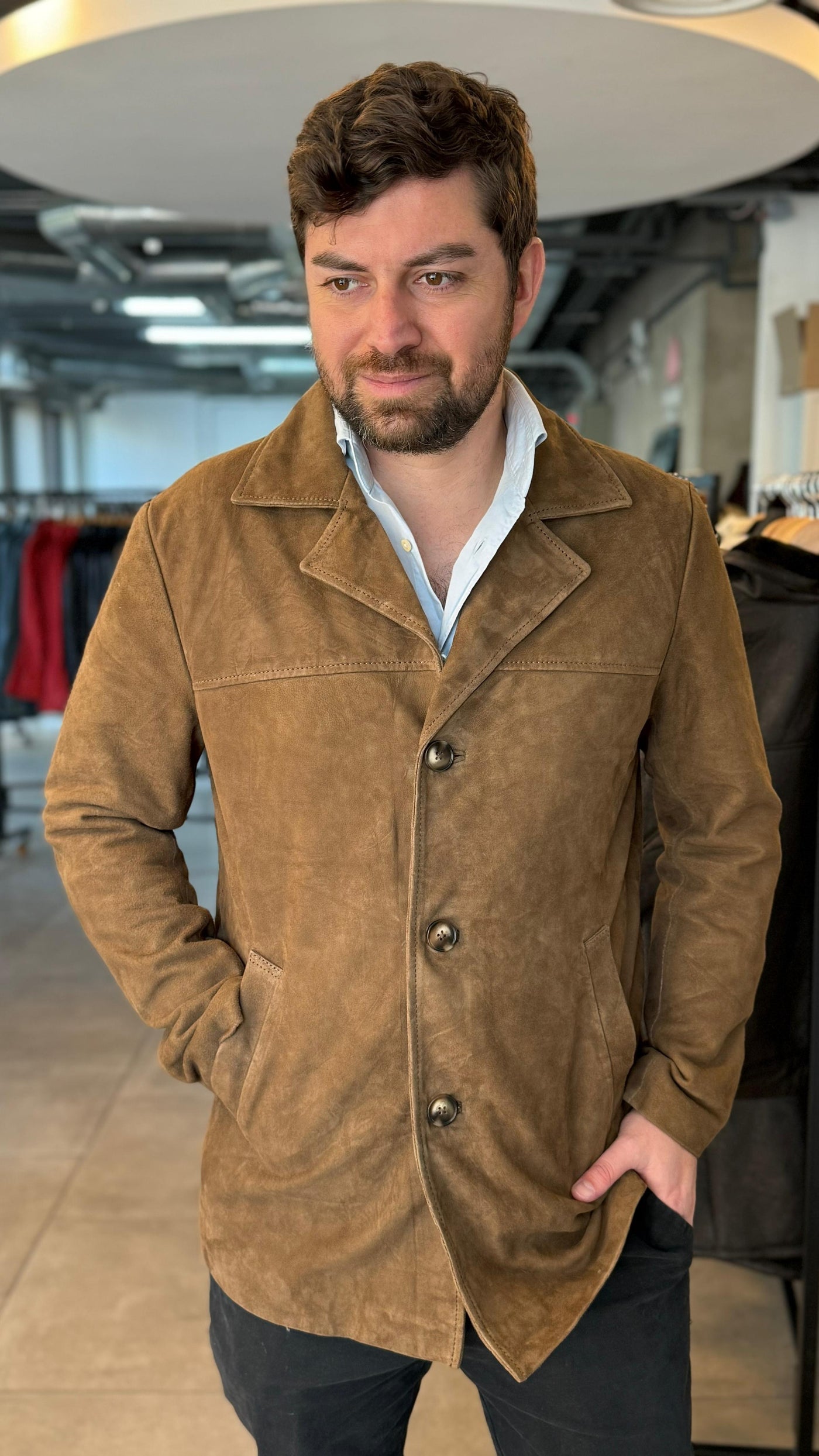 Chaqueta Blazer Gamuza Hombre Zidane Arena