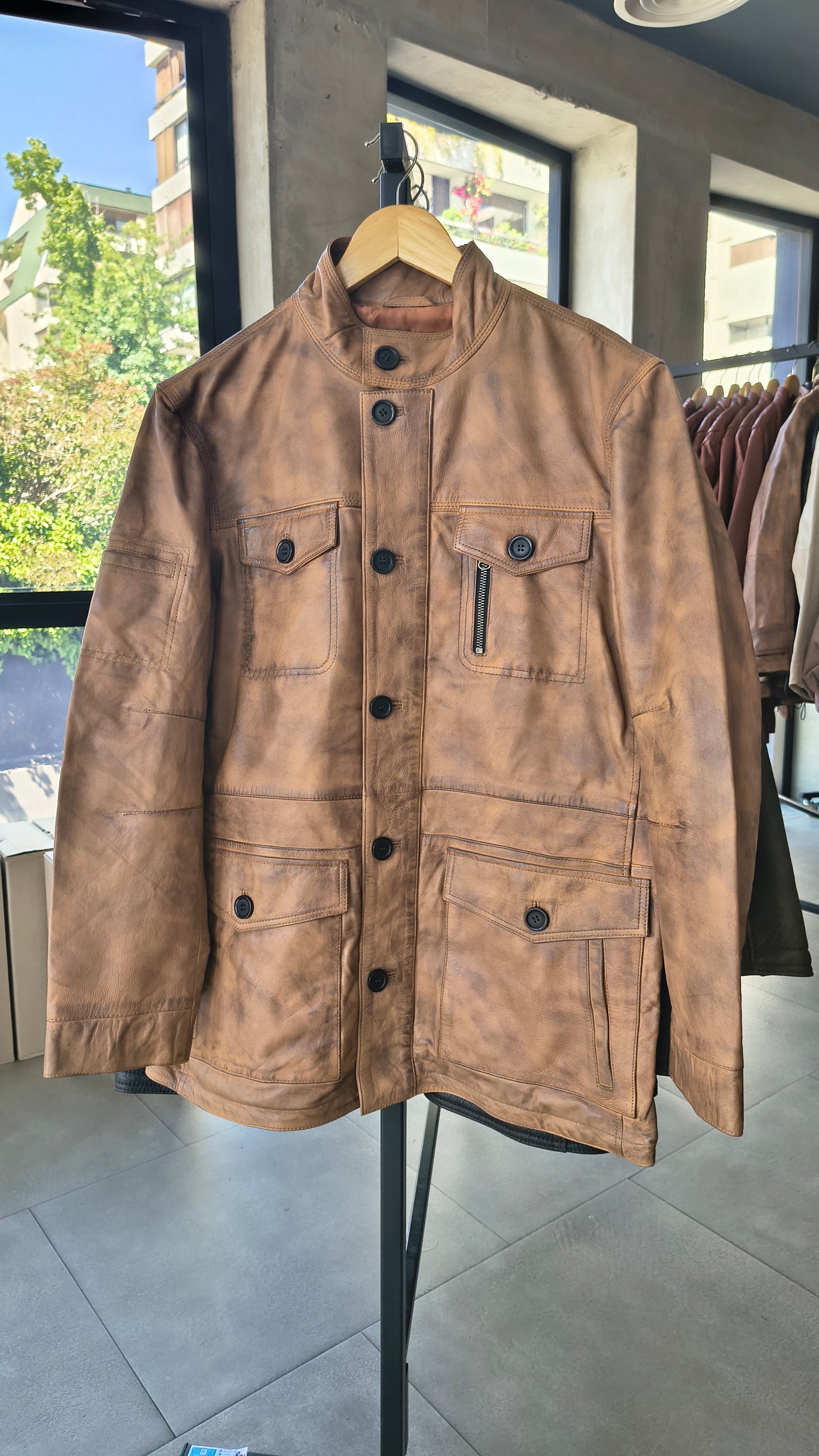 Chaqueta Hombre Gamuza Monza Light Camel