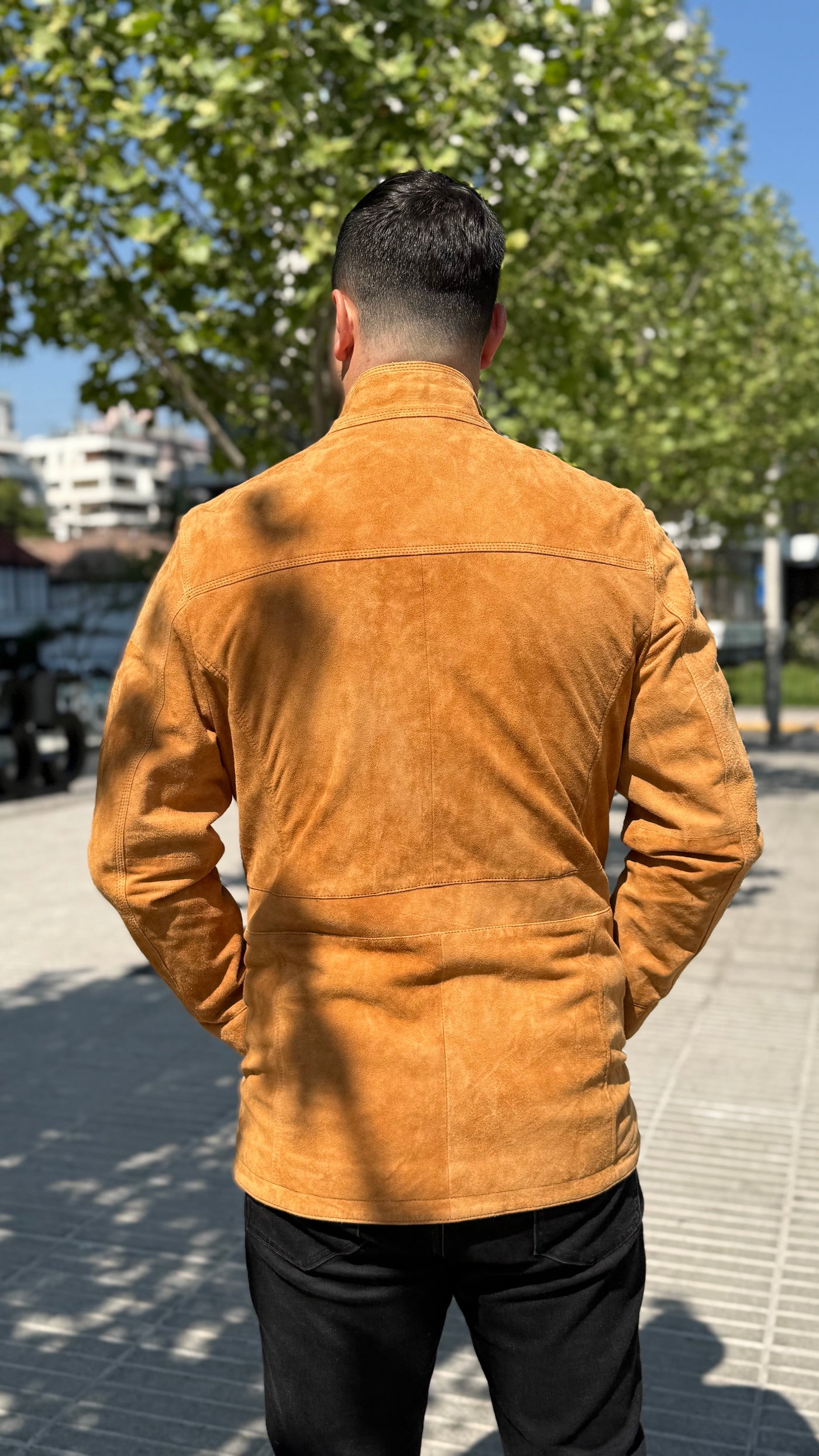 Chaqueta Hombre Gamuza Monza Camel