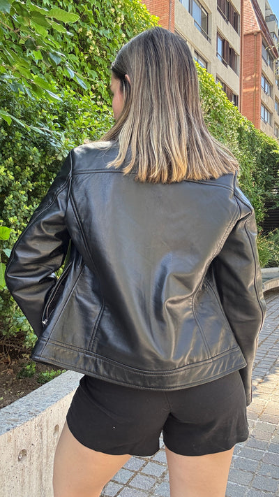 Chaqueta Cuero Osaka Negro