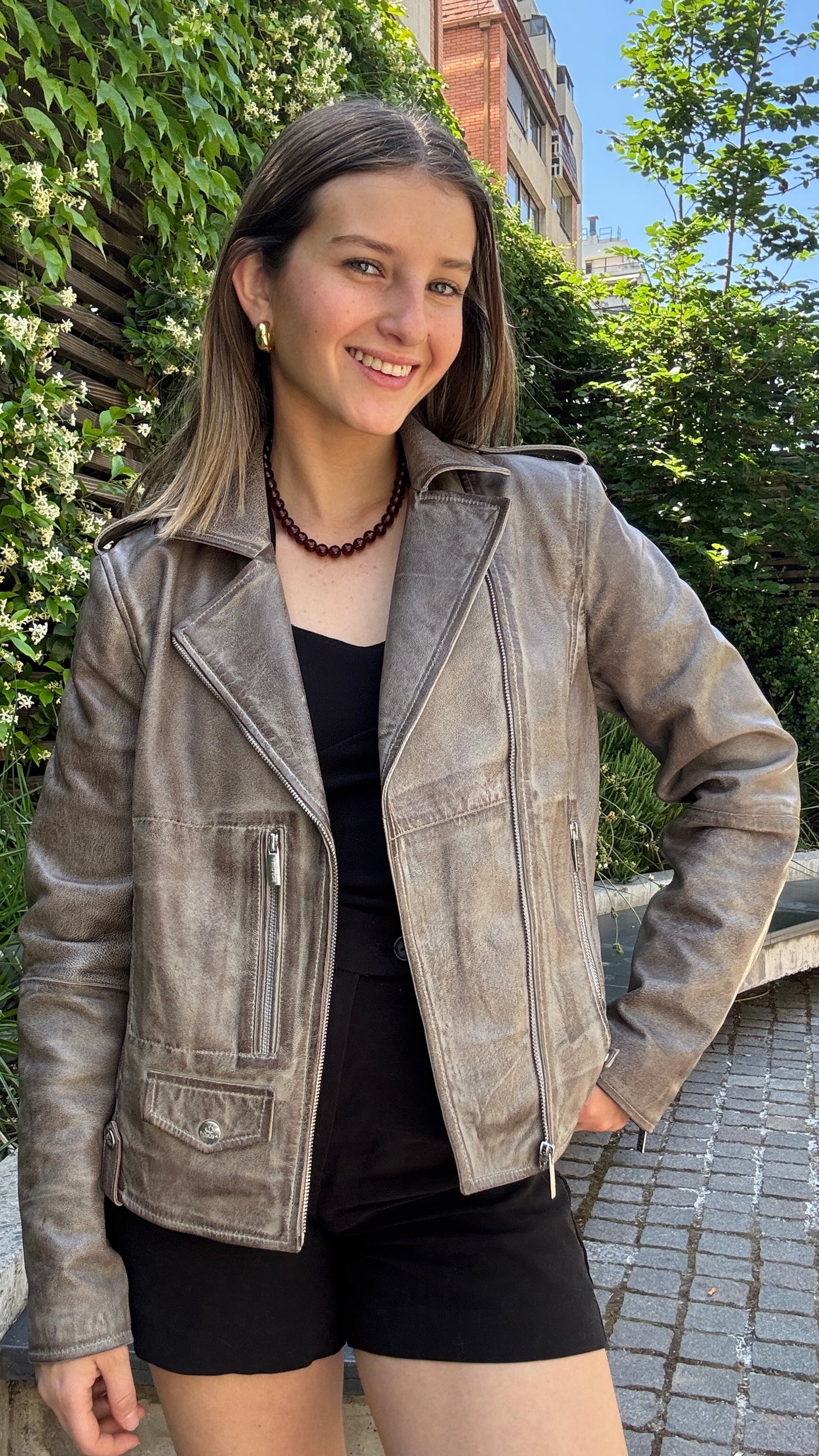 Chaqueta Recife Taupe Rosa