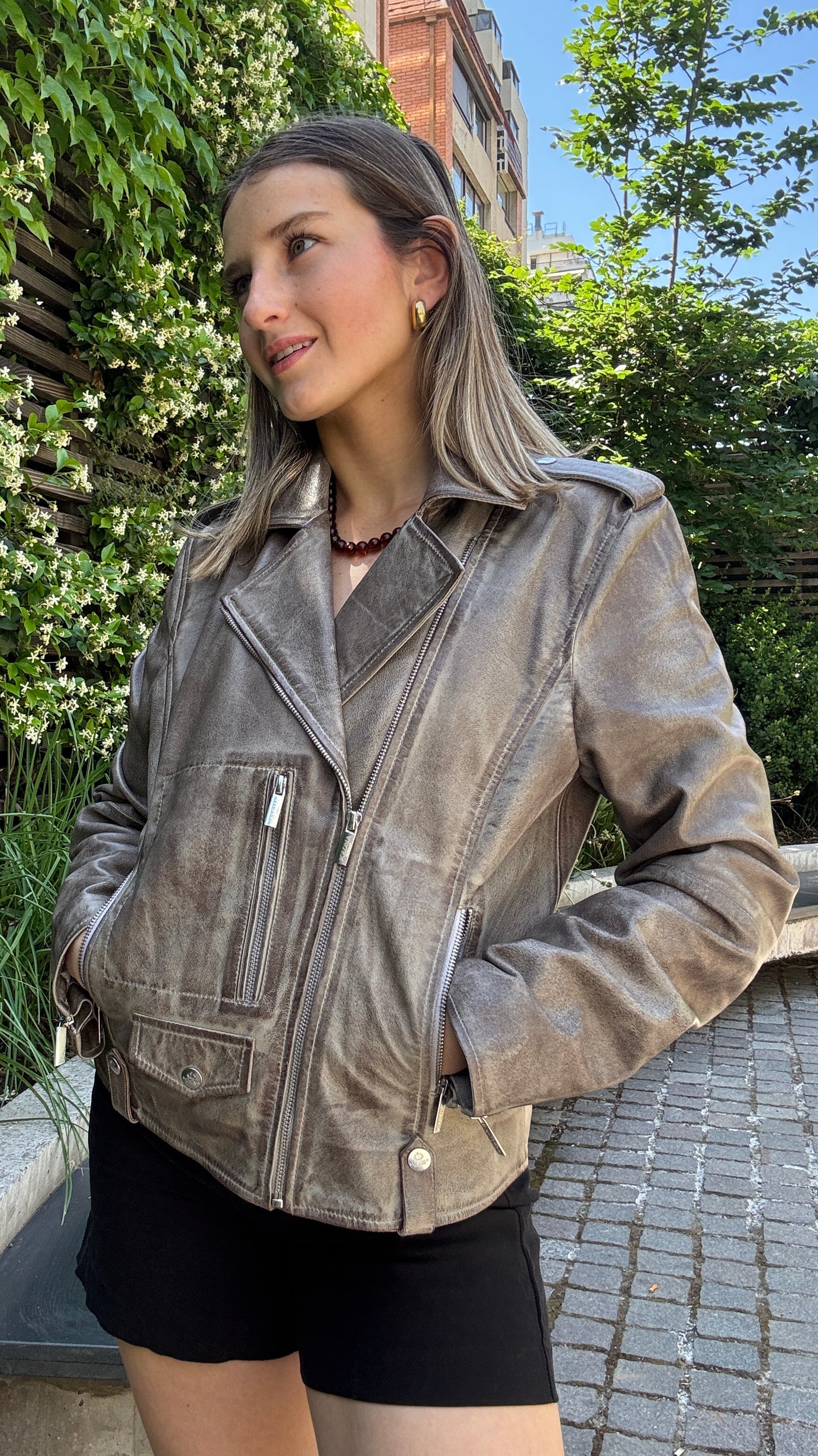 Chaqueta Recife Taupe Rosa