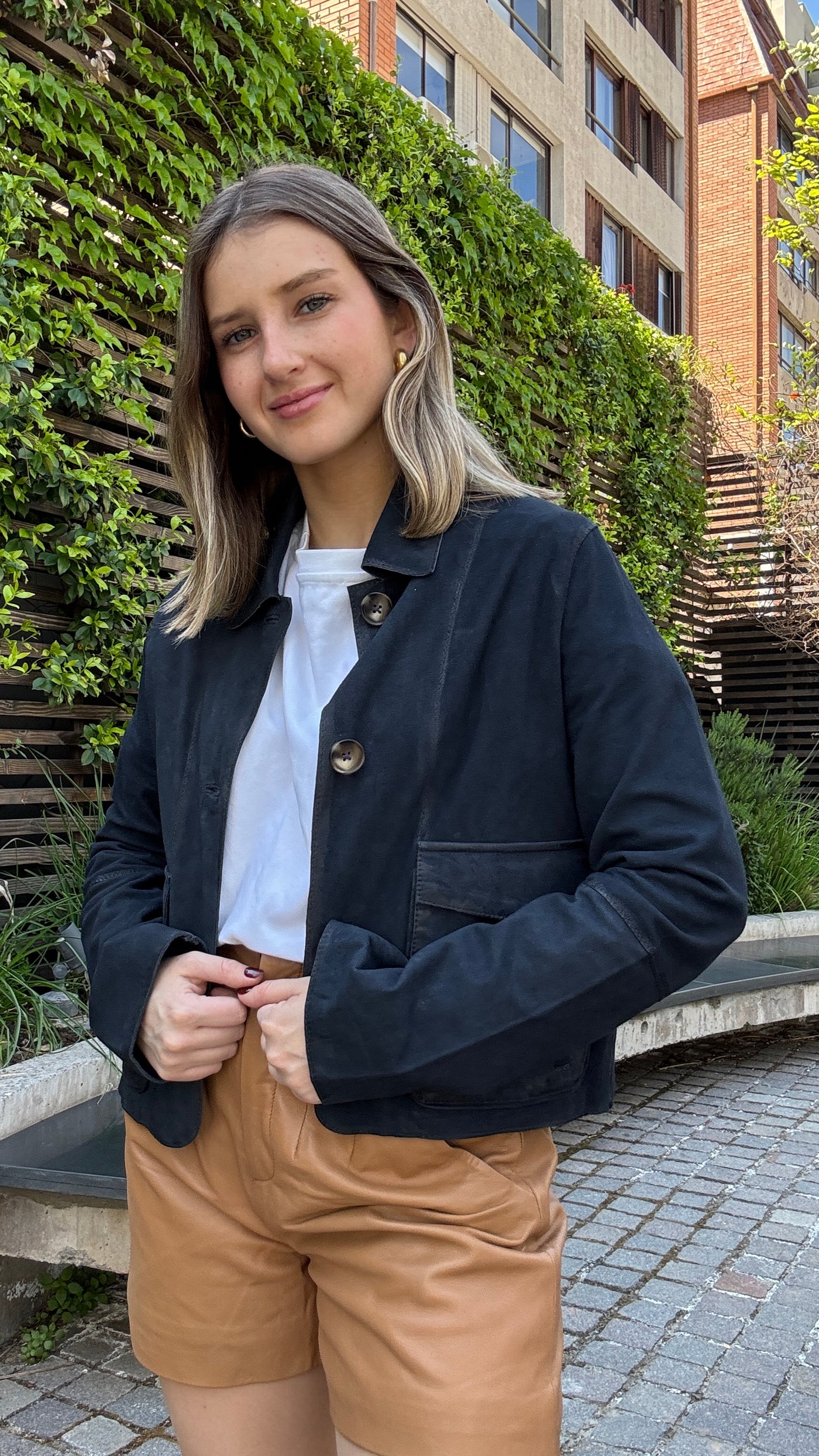 Chaqueta Gamuza Garda Azul Oscuro