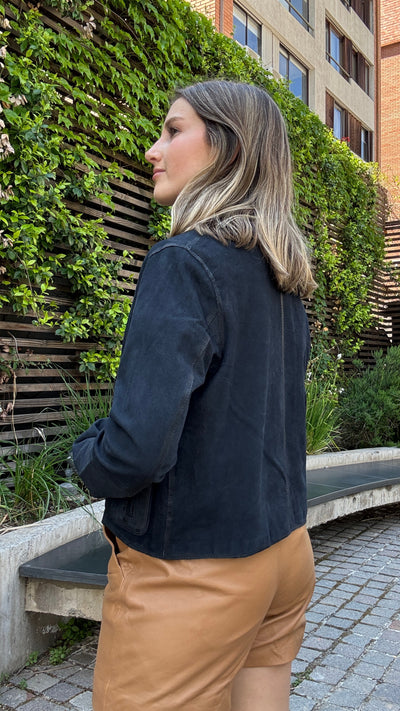 Chaqueta Gamuza Garda Azul Oscuro