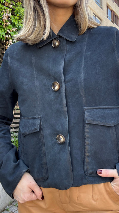 Chaqueta Gamuza Garda Azul Oscuro