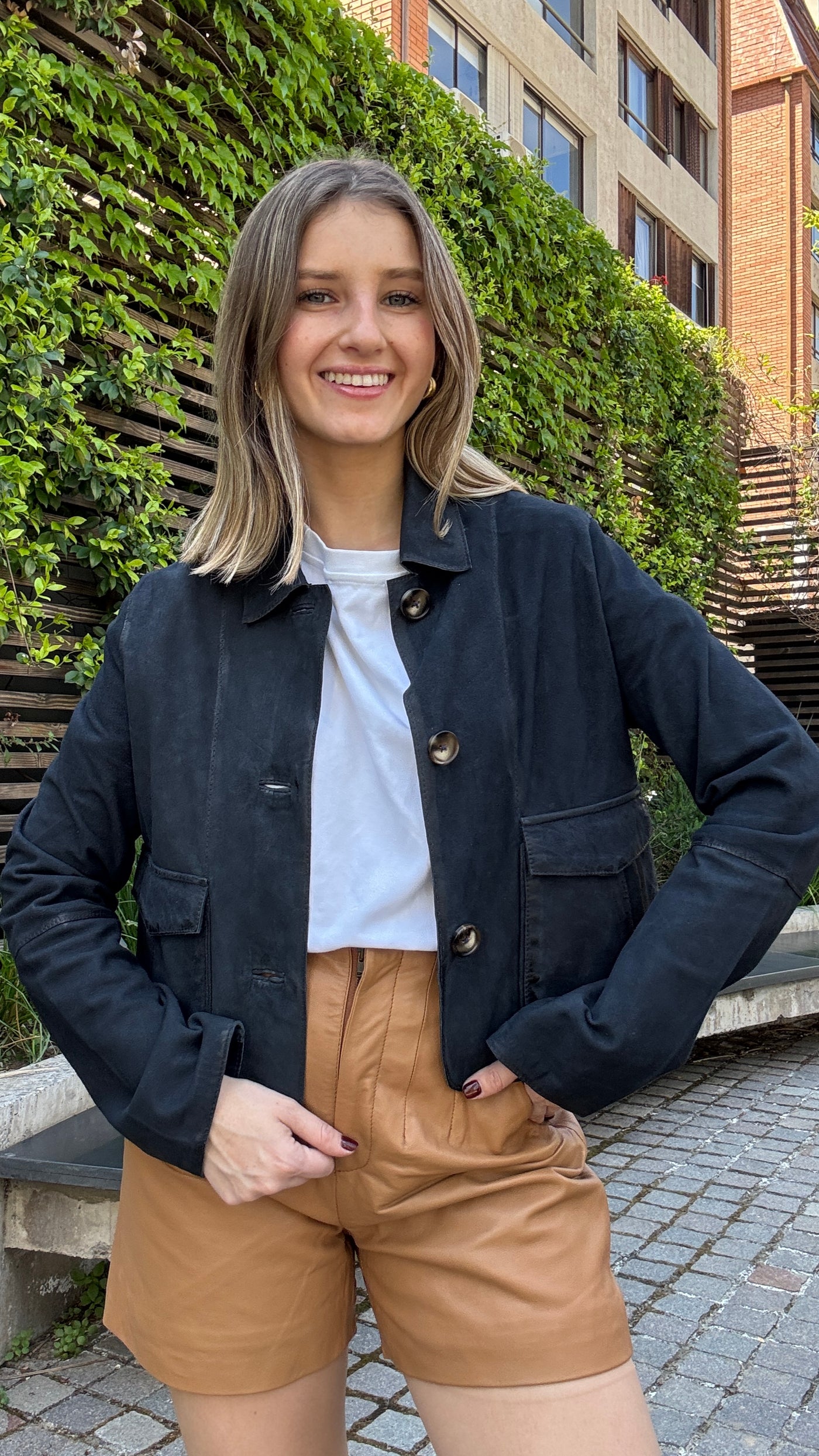 Chaqueta Gamuza Garda Azul Oscuro