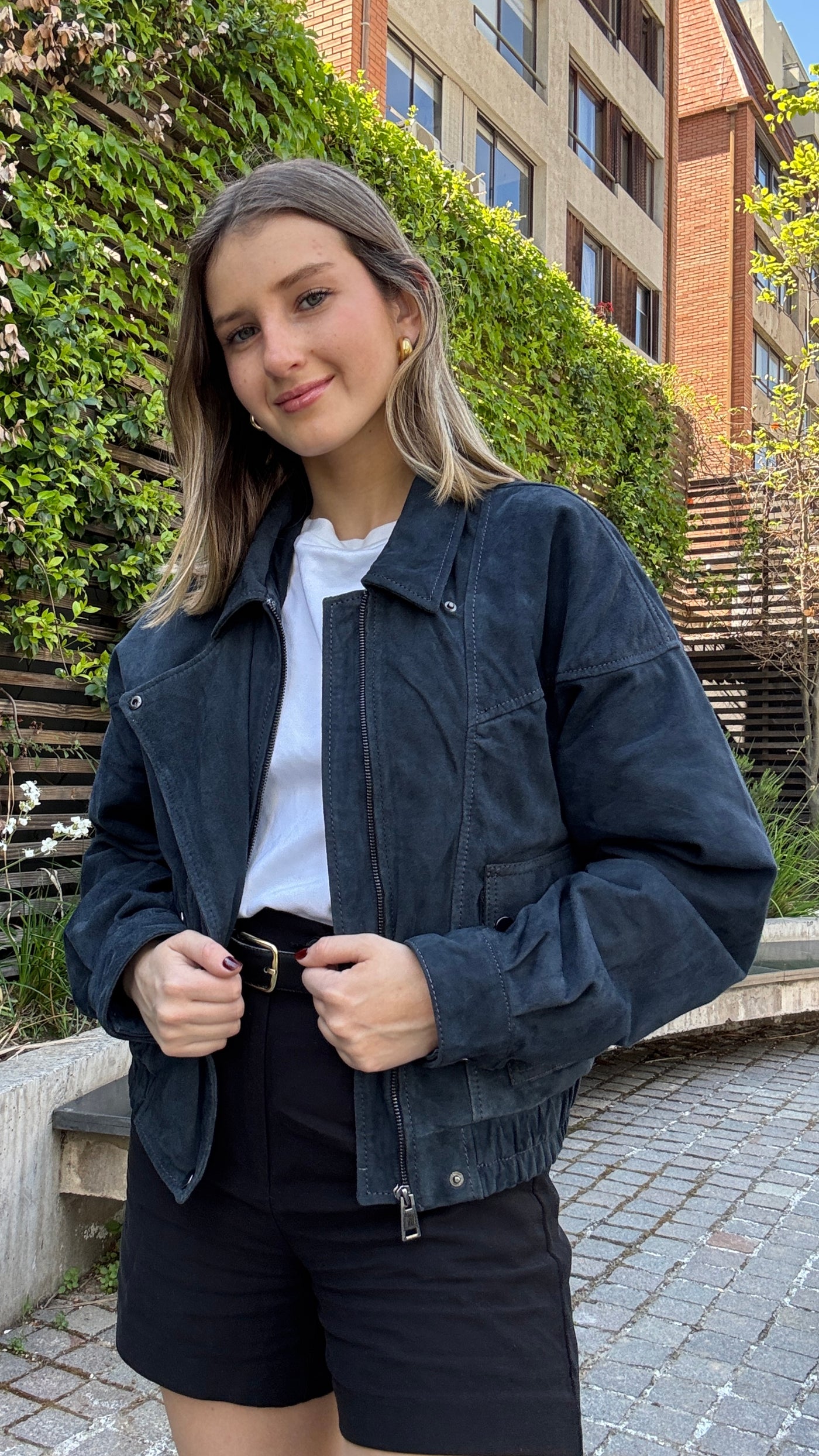 Chaqueta Gamuza Orel Azul