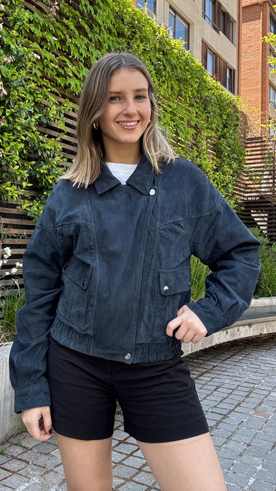 Chaqueta Gamuza Orel Azul